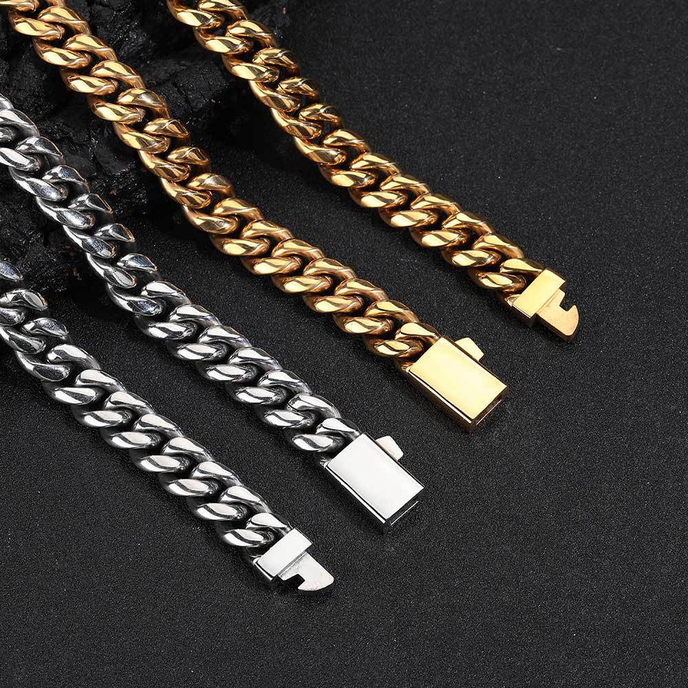 18K Spring Buckle Cuba Chain