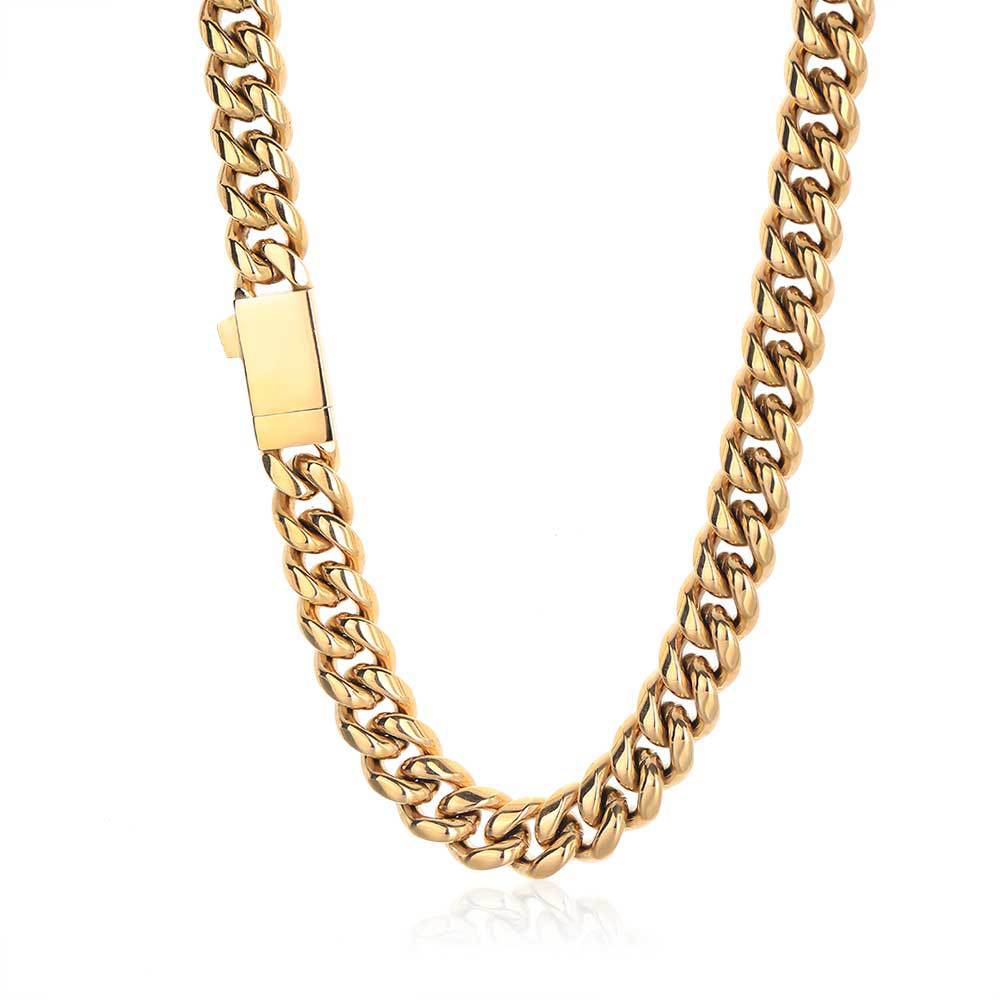 18K Spring Buckle Cuba Chain