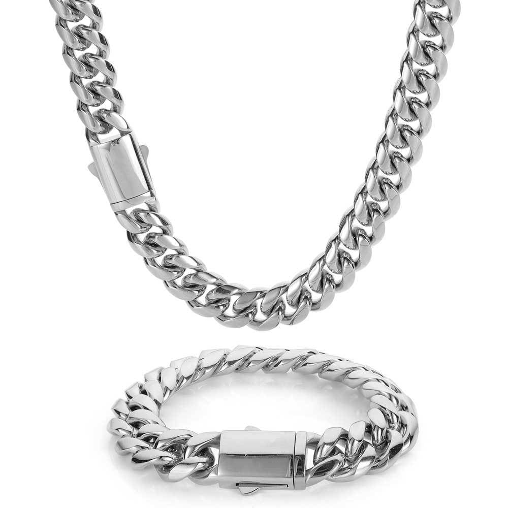 18K Spring Buckle Cuba Chain