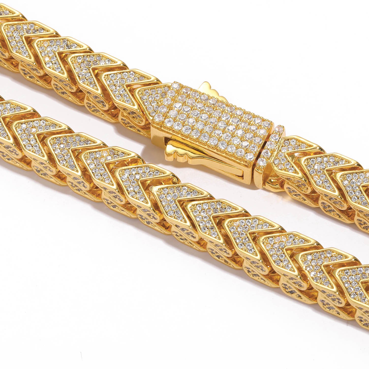 8MM 3D V Shape Cuban Link Chain