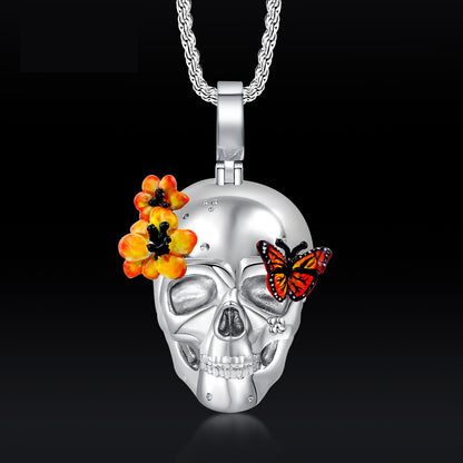 Skull Enamel Pendant