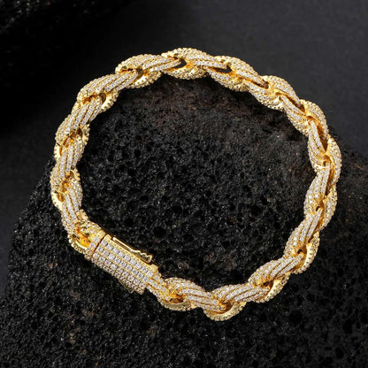 8MM Iced Rope Bracelet