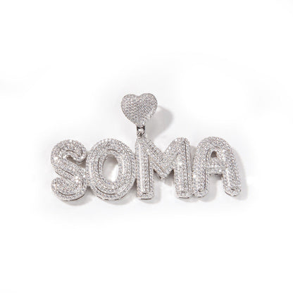 Custom Heart Bail Letter Pendant