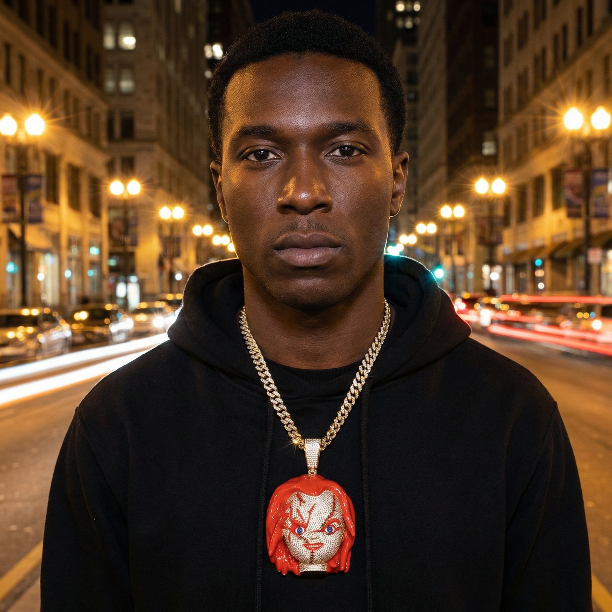 3D Hip Hop Ghost Doll Pendant