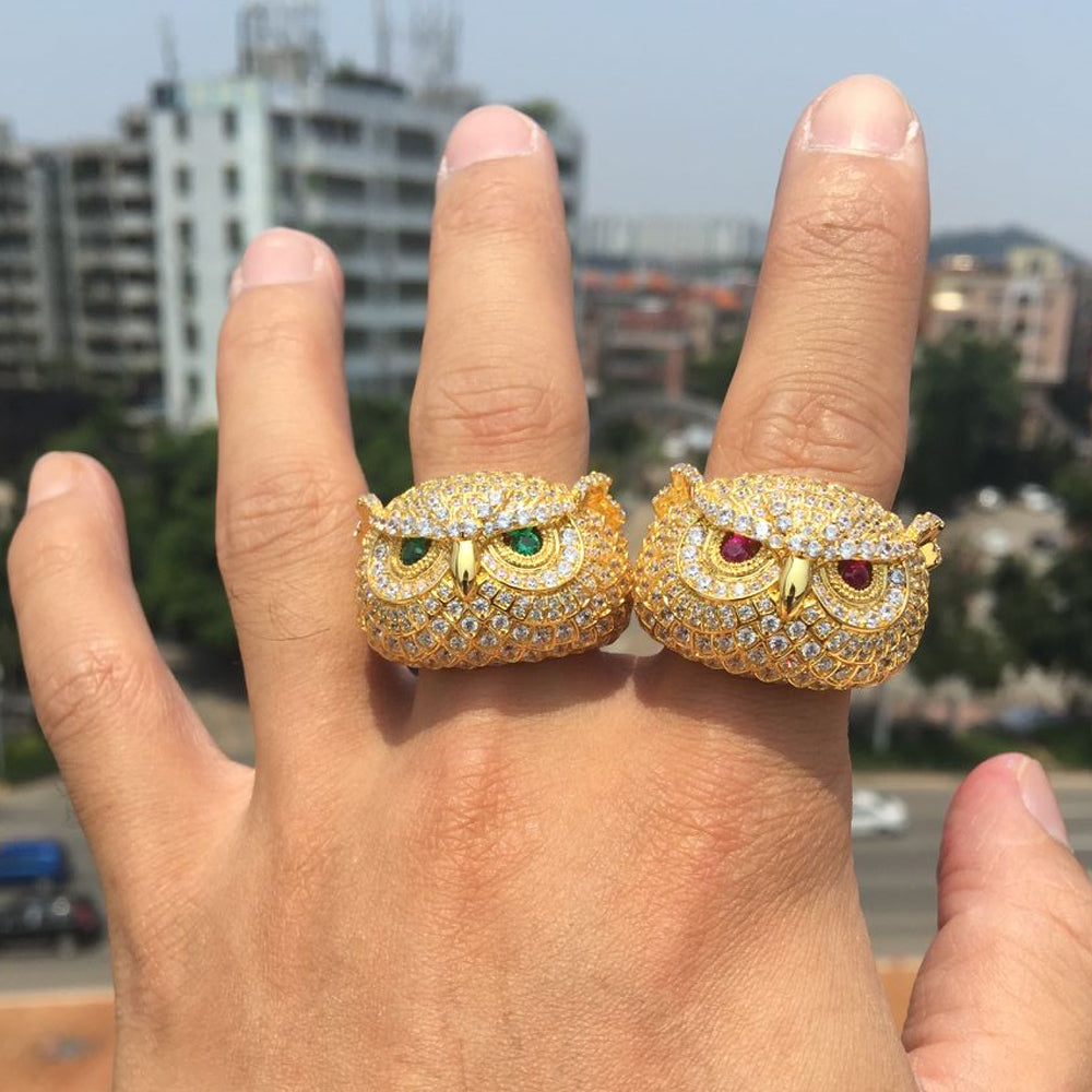 Iced Owl Ring