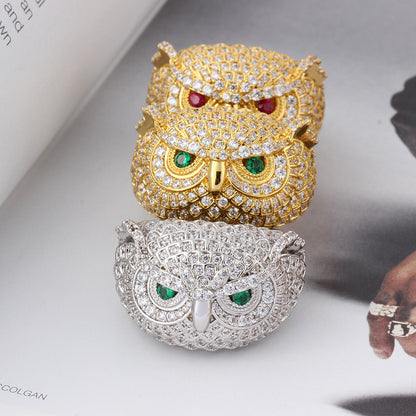 Iced Owl Ring