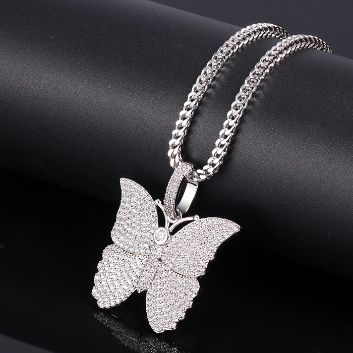 Iced Butterfly Pendant