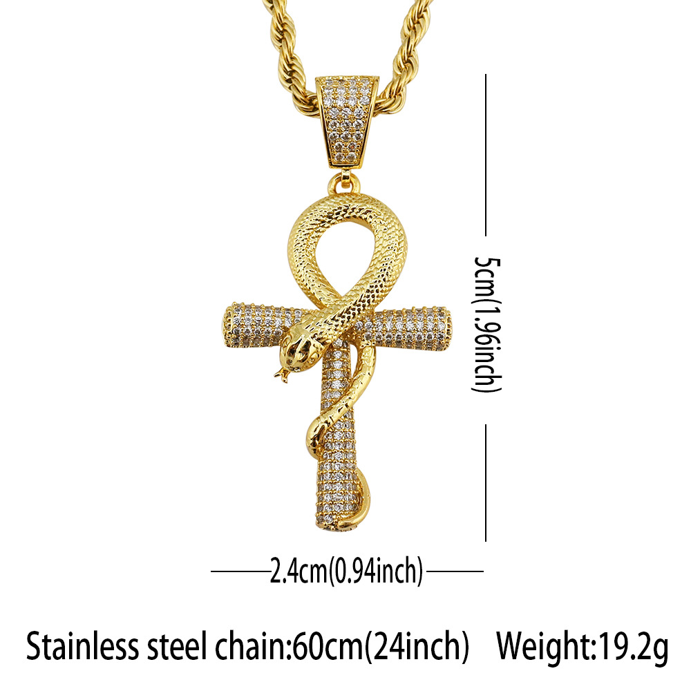 Snakelike Cross Pendant