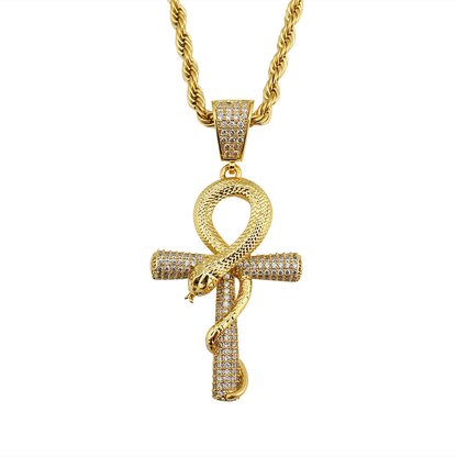 Snakelike Cross Pendant