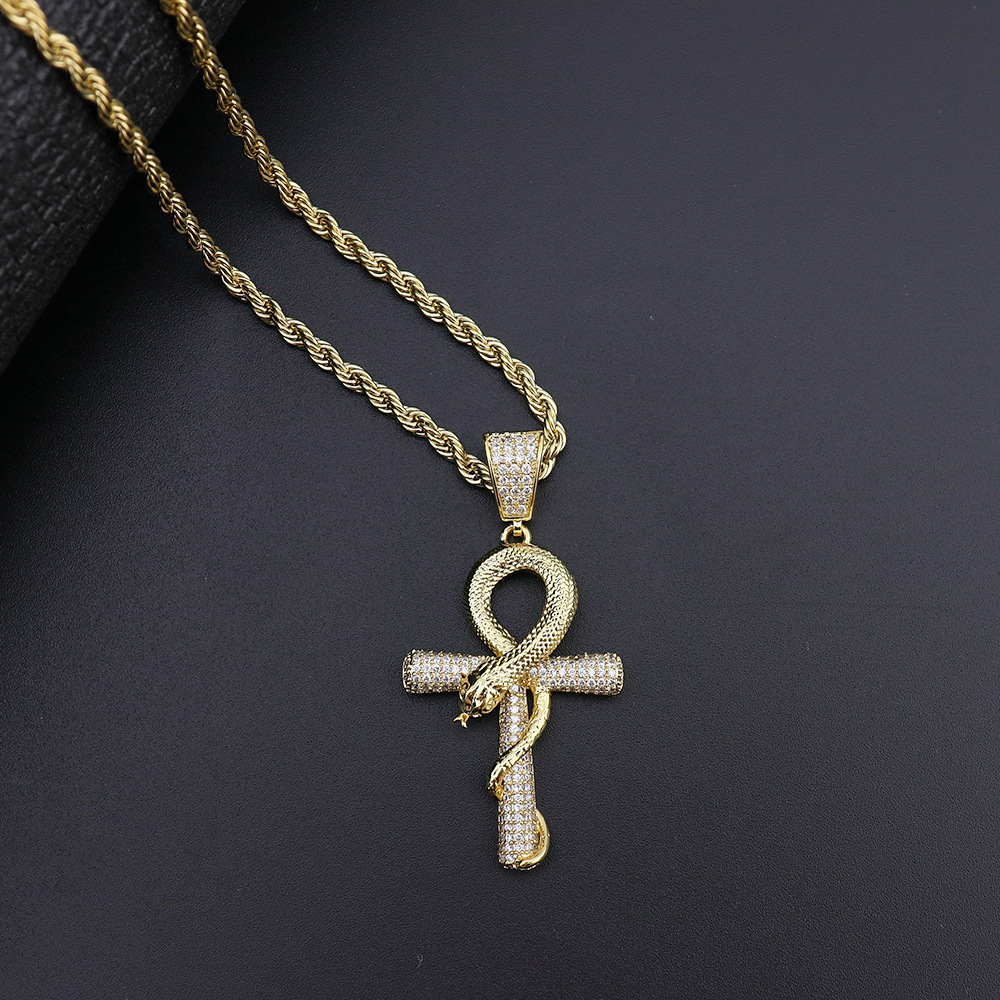 Snakelike Cross Pendant