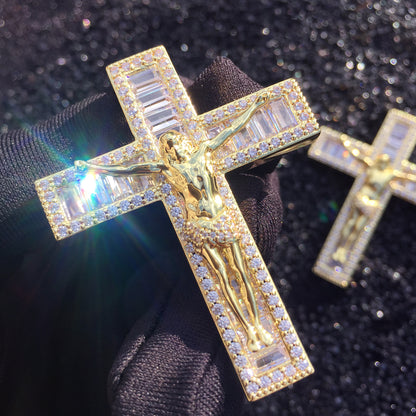 Jesus Baguette Cross Pendant