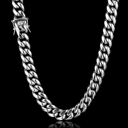 12MM Miami Cuban Link Set - White Gold