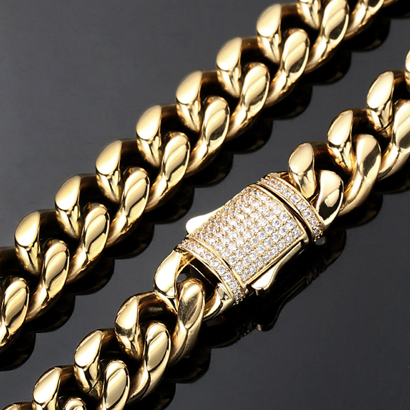 Iced Out Clasp Miami Cuban Link Bracelet