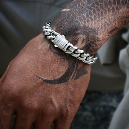 Iced Out Clasp Miami Cuban Link Bracelet