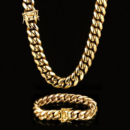 18MM Miami Cuban Link Set