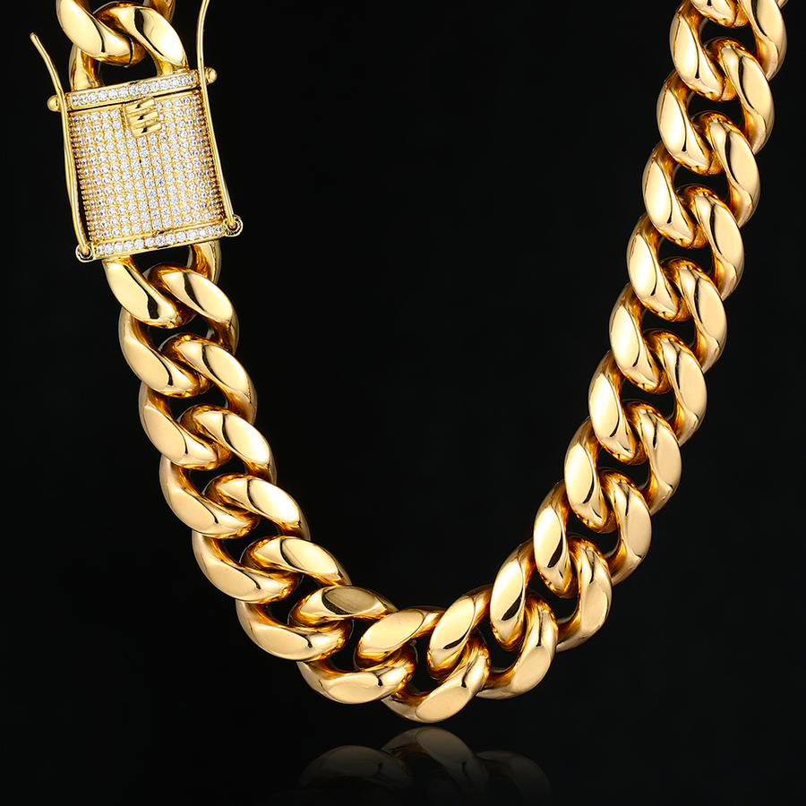 Iced Clasp Miami Cuban Link Chain