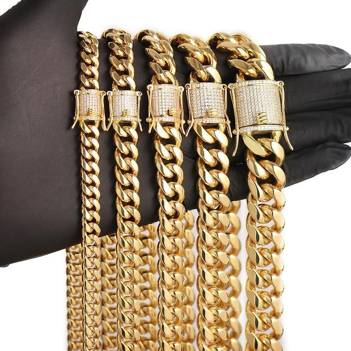 Iced Clasp Miami Cuban Link Chain