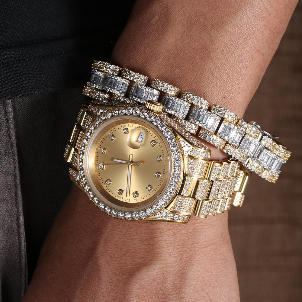 18K Gold Plated Stainless Steel  Watch