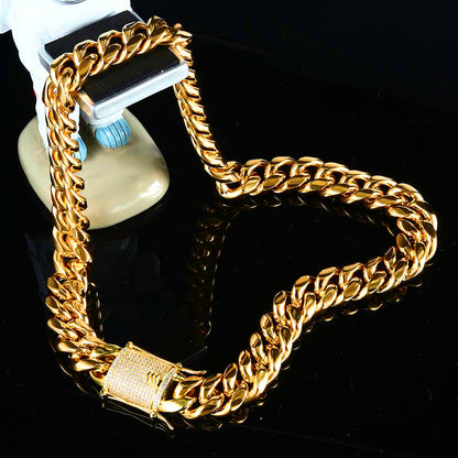 Iced Clasp Miami Cuban Link Chain