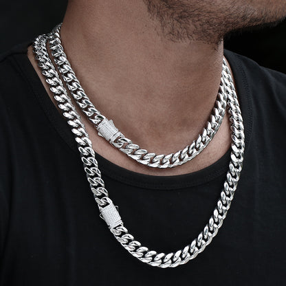 Iced Out Clasp Miami Cuban Link Chain