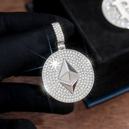 Moissanite Ethereum Pendant 3.3ct