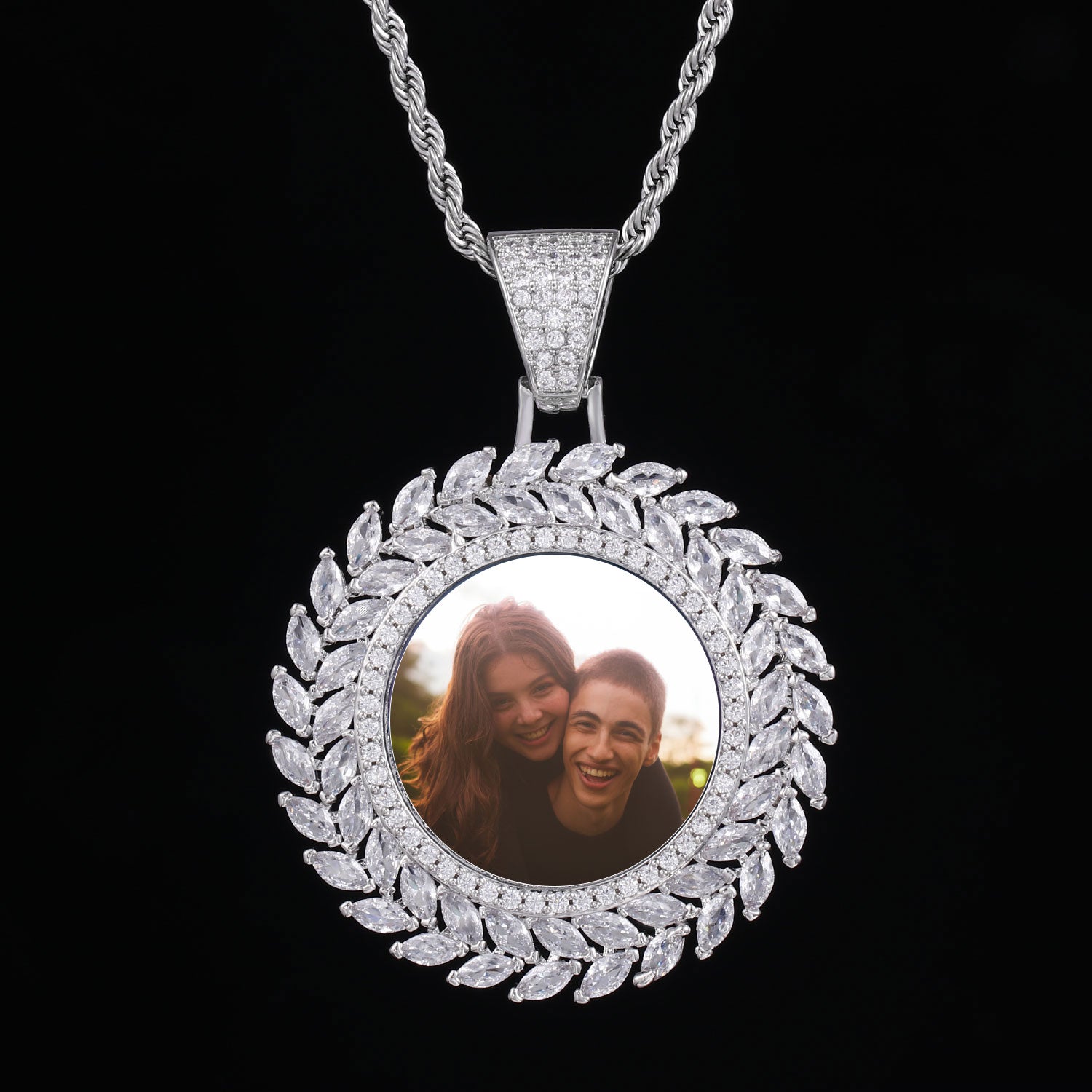 Custom 3D Wheat Ear Photo Pendant