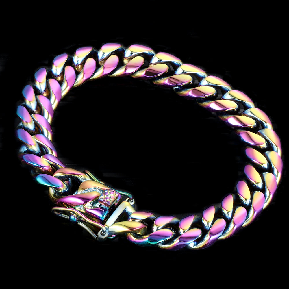 Rainbow Miami Cuban Link Bracelet