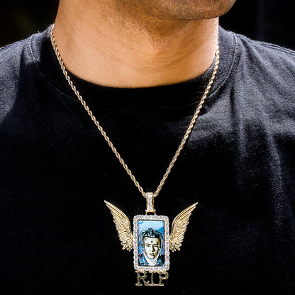 Custom Rip Wing 3D Photo Pendant