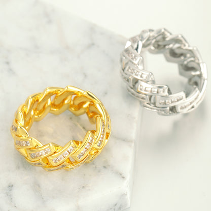 Iced Cuban Link Ring