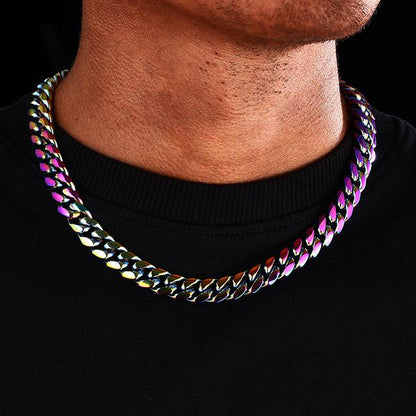 Rainbow Miami Cuban Link Chain