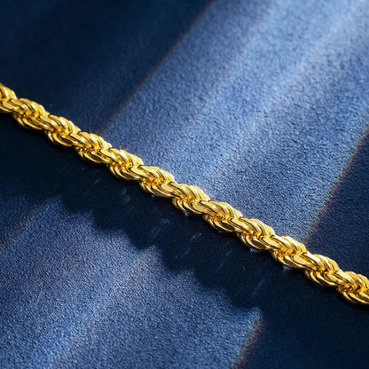5mm Rope Chain with Moissanite Clasp