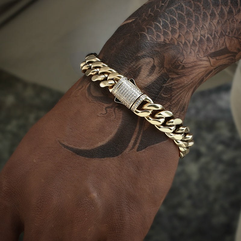 Iced Out Clasp Miami Cuban Link Bracelet