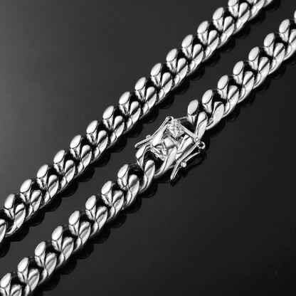 Miami Cuban Link Bracelet - White Gold