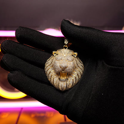 🔥FAHION LION ICED ZIRCON PENDANT