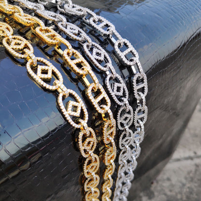 Diamond Oval Link Chain