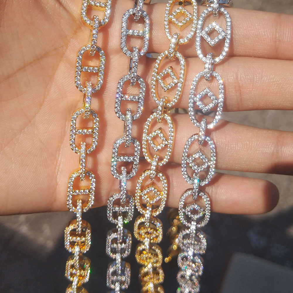 Diamond Oval Link Chain