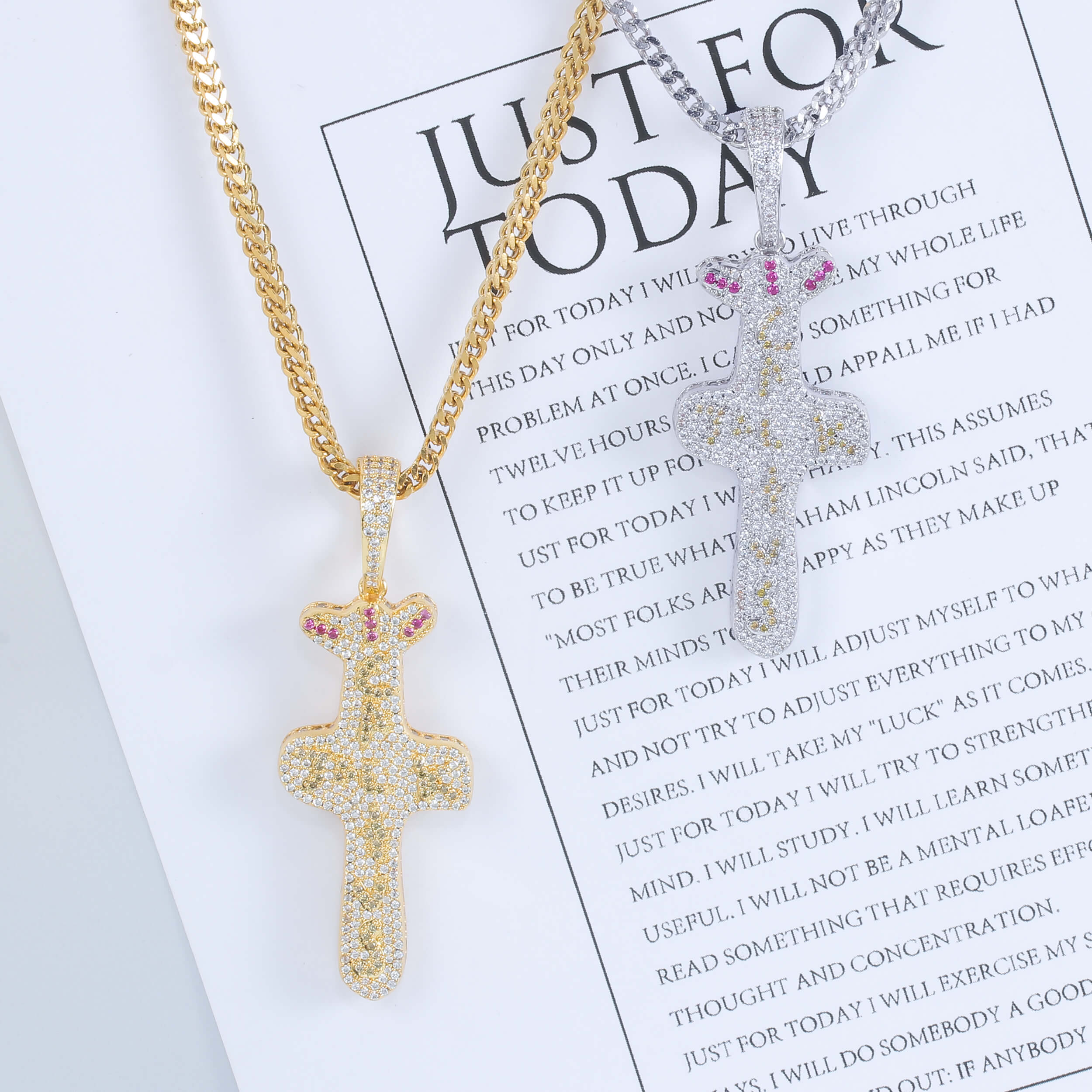 Iced Cross Pendant