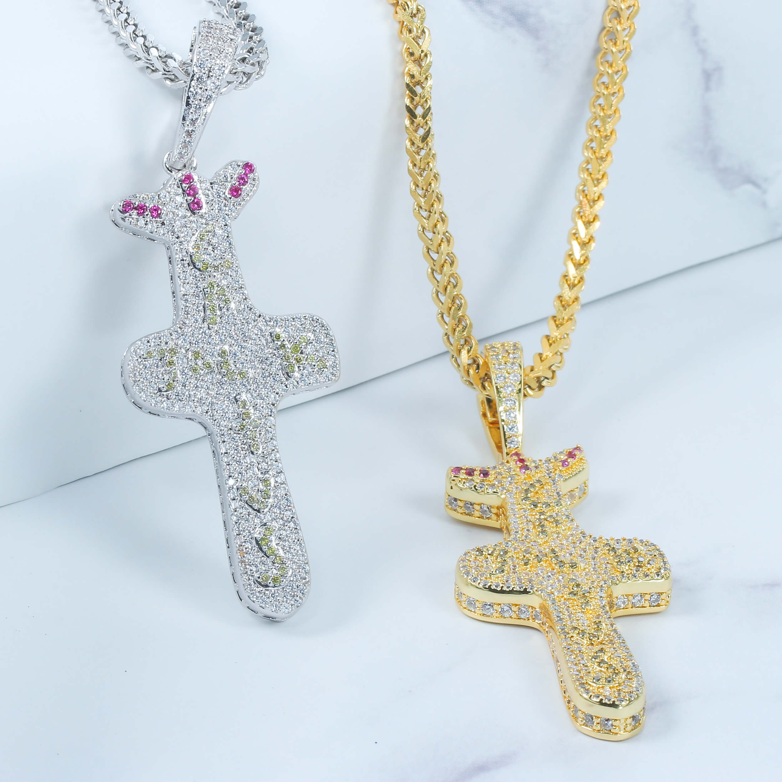 Iced Cross Pendant