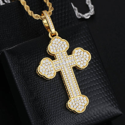 Double-Layered Bottoni Cross Pendant