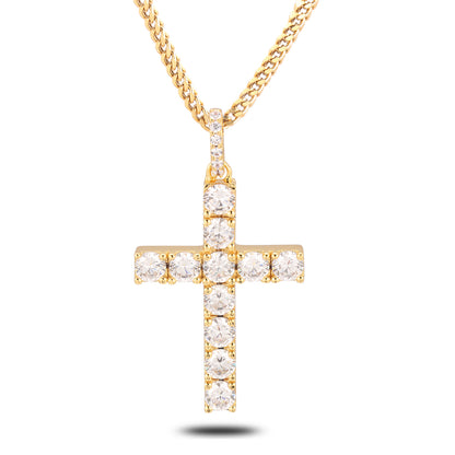 Iced Tennis Cross Pendant