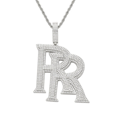 Iced RR Letter Pendant