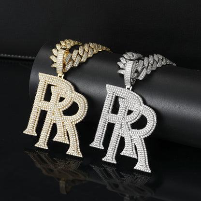 Iced RR Letter Pendant