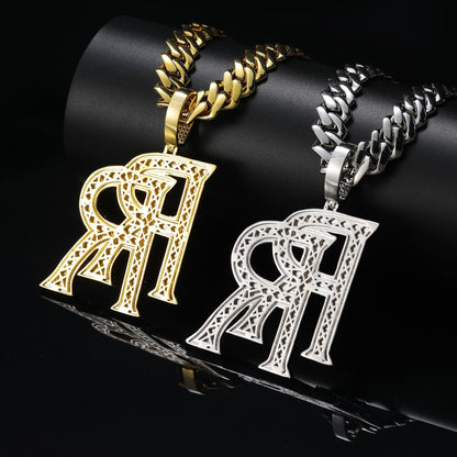 Iced RR Letter Pendant