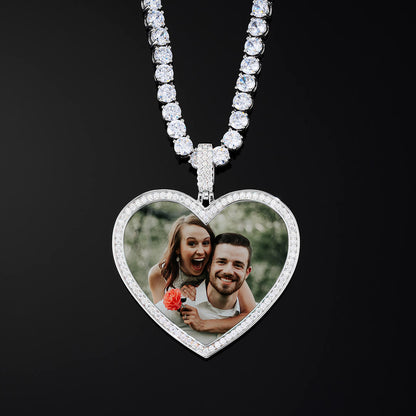 Custom Heart Shaped Picture Pendant