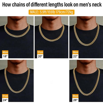 12MM Iced Out Clasp Miami Cuban Link Set