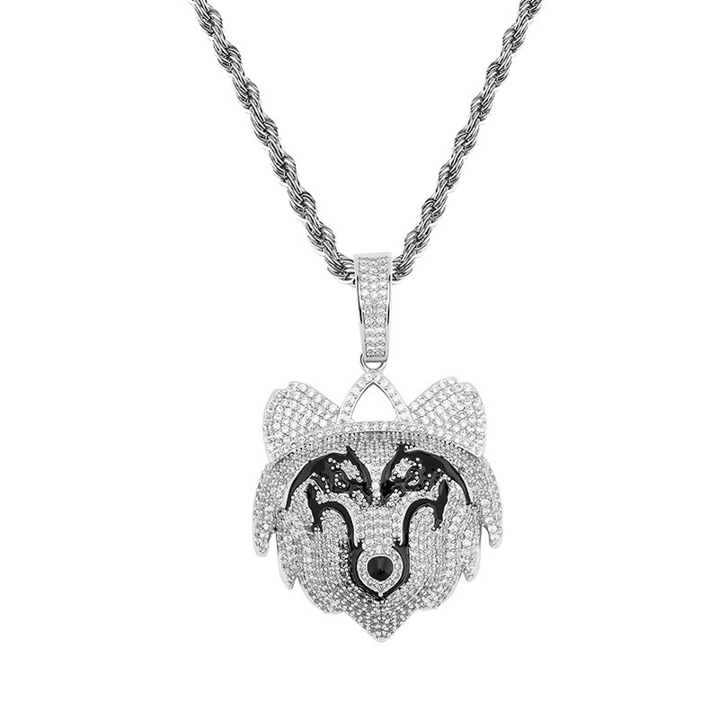 Iced Wolf Pendant