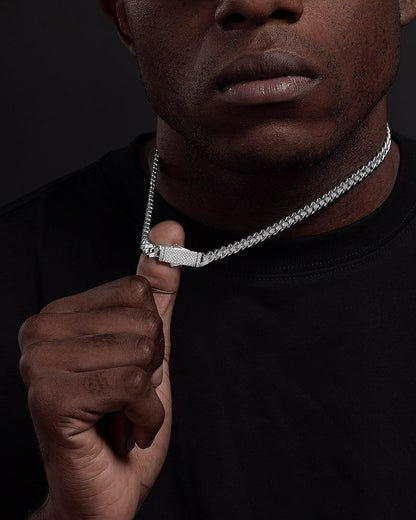 8mm Miami Cuban Link Chain with Moissanite Clasp