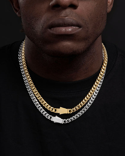 8mm Miami Cuban Link Chain with Moissanite Clasp